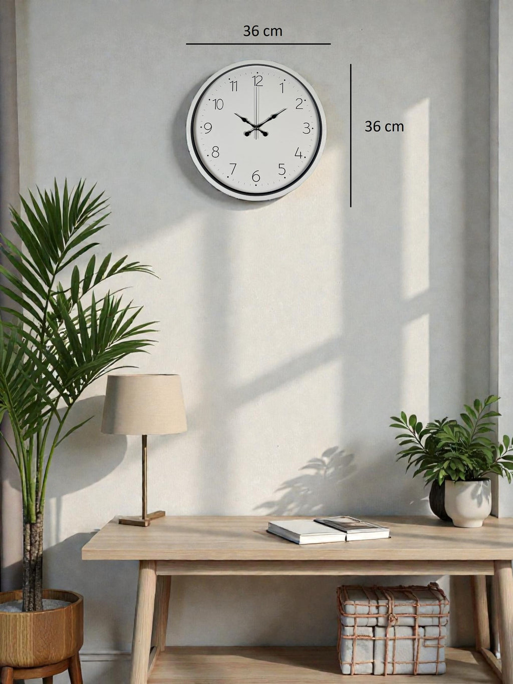 Beyaz 36 Cm Standart Duvar Saati