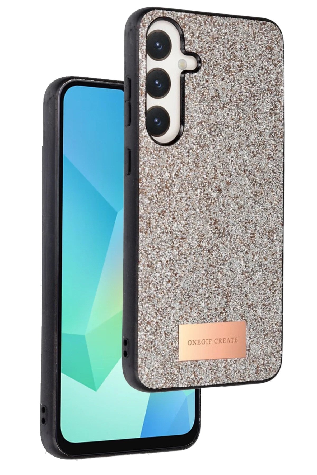 Mey İthalat® Samsung Galaxy A36 Bright Simli Kapak - Gold