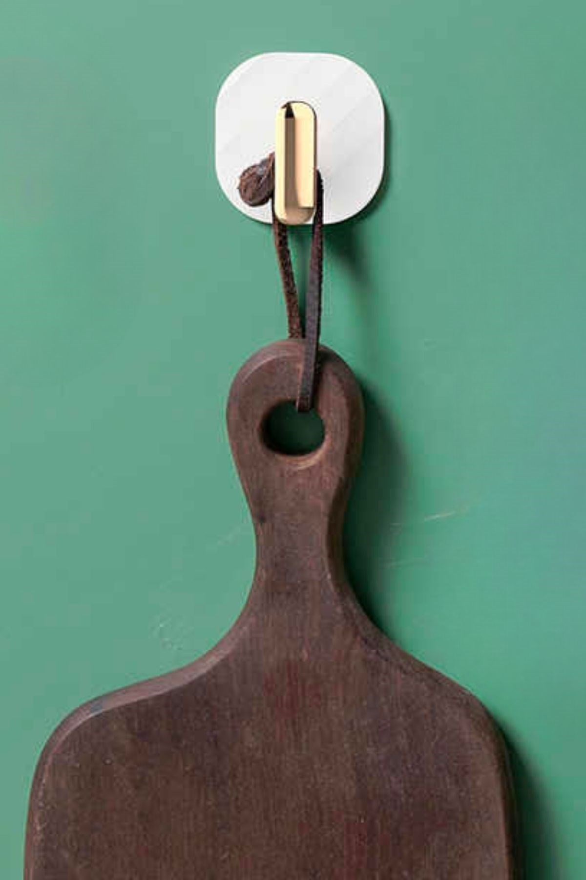 2li Yapışkanlı Retro Askılık Dolap Kapak Kulpu Beyaz