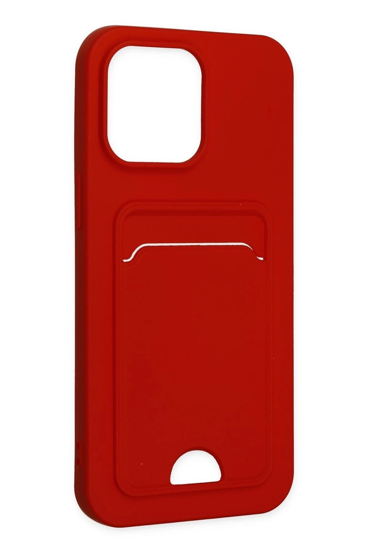 Mey İthalat® iPhone 14 Pro Kılıf Kelvin Kartvizitli Silikon - Kırmızı