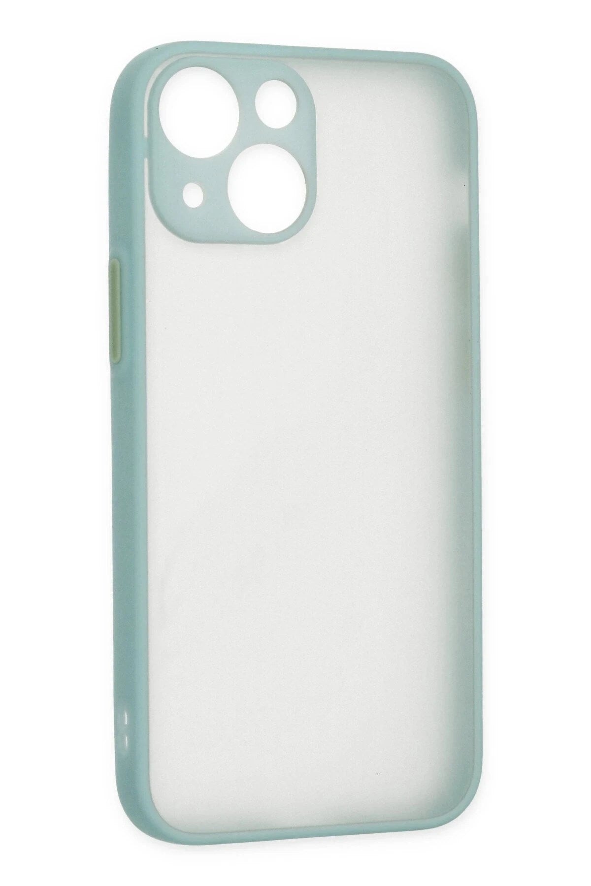 Mey İthalat® iPhone 15 Plus Kılıf Montreal Silikon Kapak - Açık Yeşil