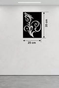 Mey İthalat® Geleneksel Çiçek Desenli Ahşap Duvar Tablosu - 25x35 cm Lazer Kesim Dekoratif Pano