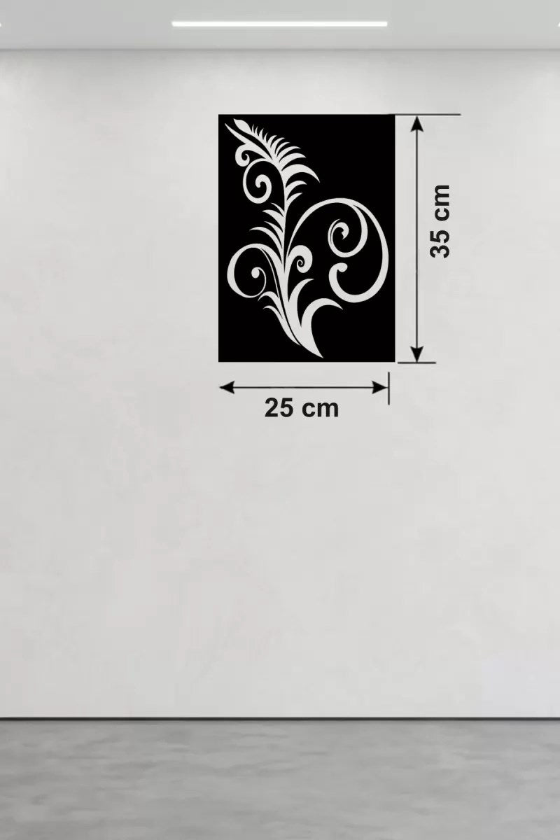 Mey İthalat® Geleneksel Çiçek Desenli Ahşap Duvar Tablosu - 25x35 cm Lazer Kesim Dekoratif Pano