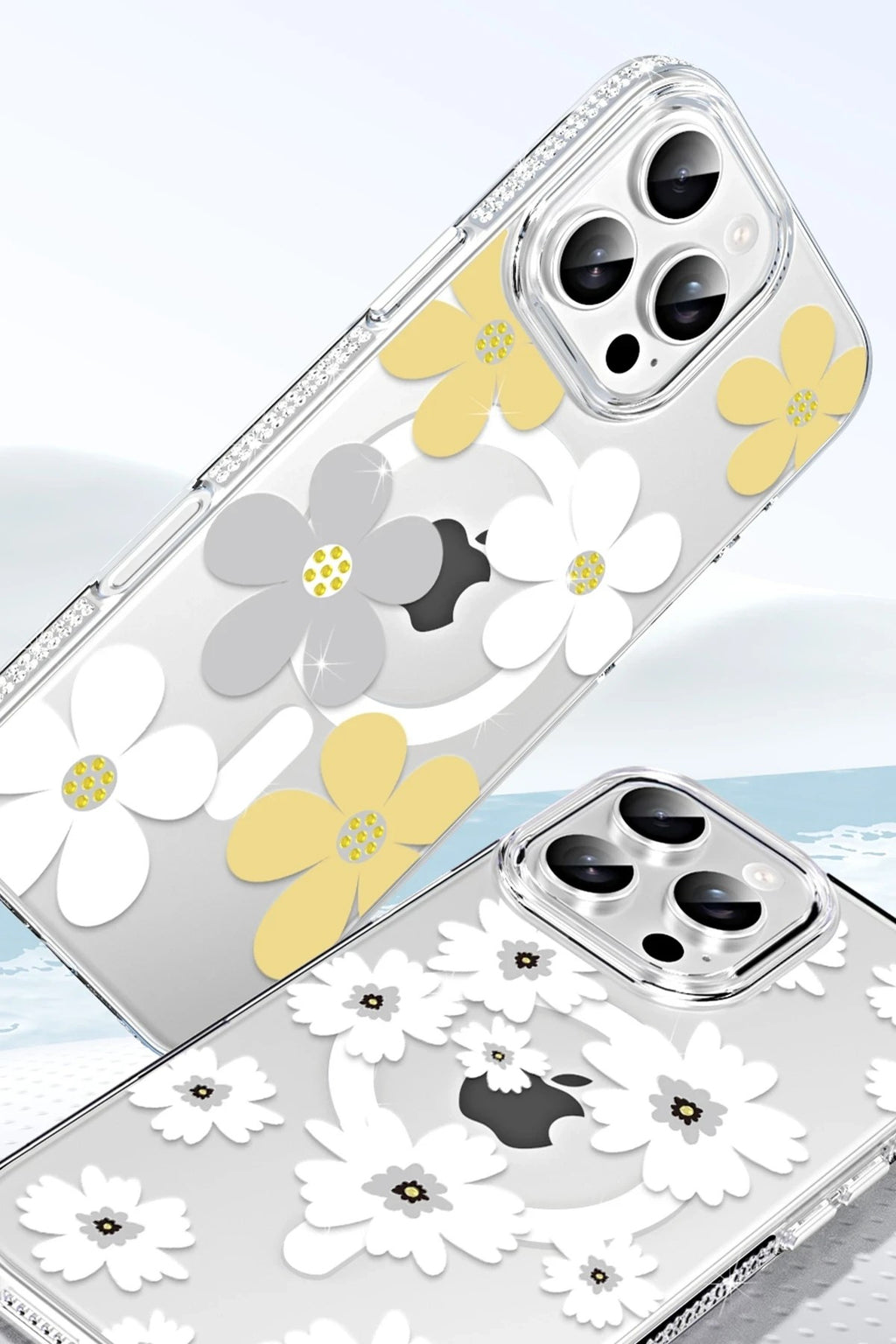 Mey İthalat® iPhone 14 Floral Magsafe Kapak - Pembe