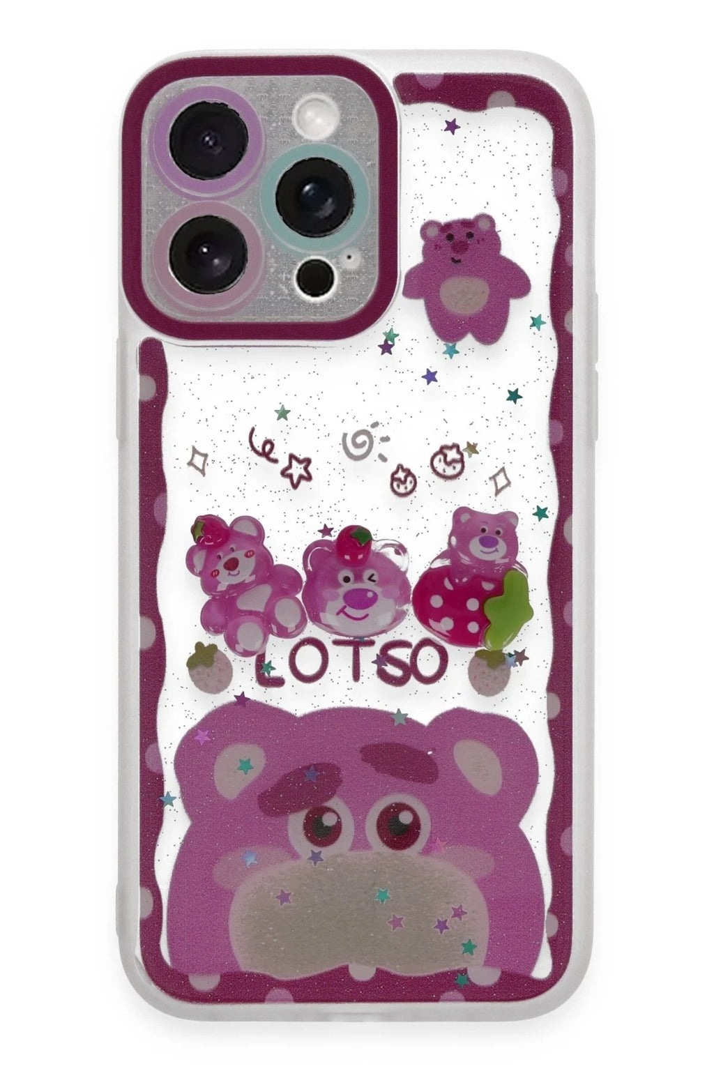 Mey İthalat® iPhone 14 Pro Kılıf Sweet Desenli Silikon Kapak - Pembe
