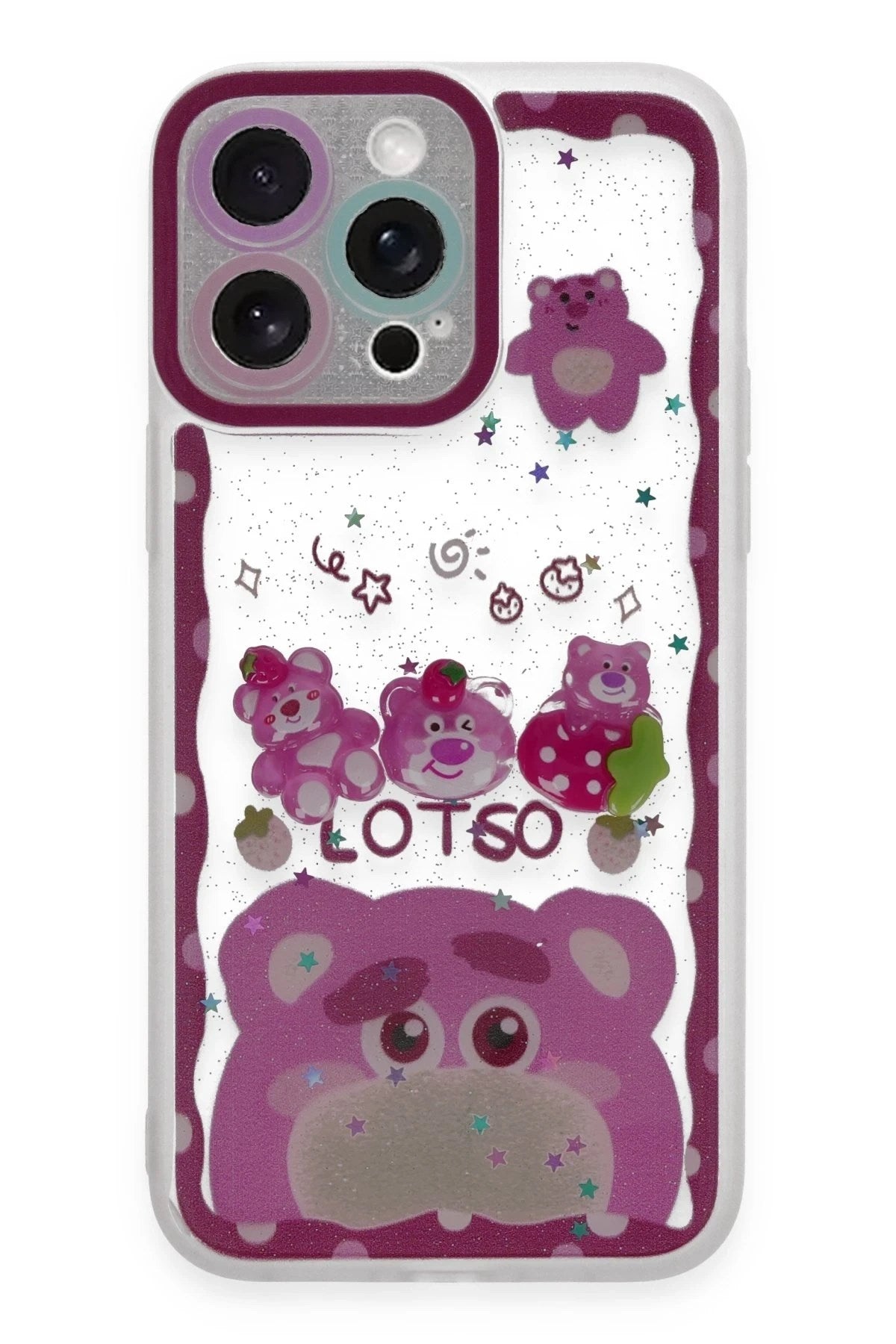 Mey İthalat® iPhone 14 Pro Kılıf Sweet Desenli Silikon Kapak - Pembe