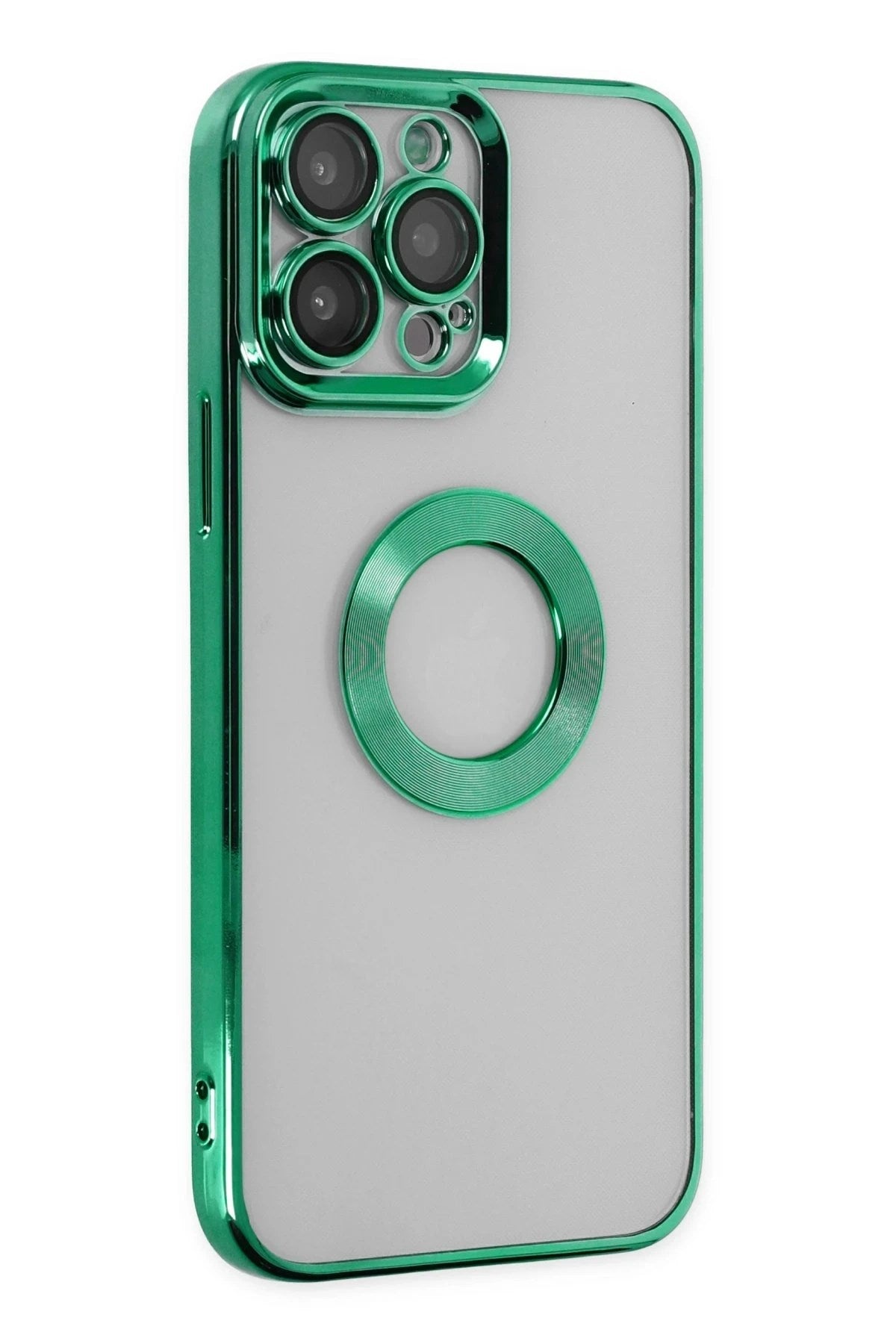 Mey İthalat® iPhone 14 Pro Max Kılıf Slot Silikon - Köknar Yeşili