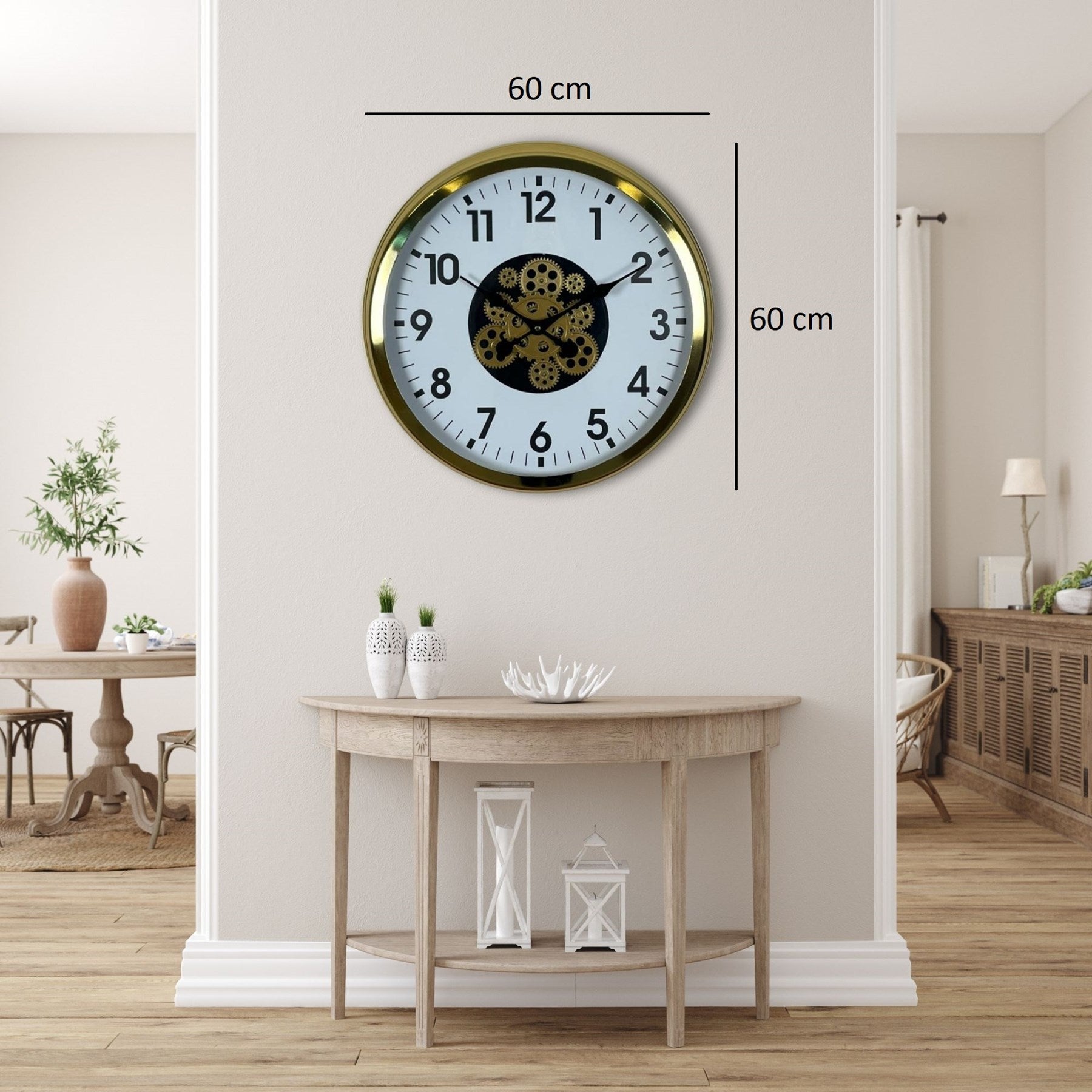 Gold Standart 60 Cm Çarklı Duvar Saati
