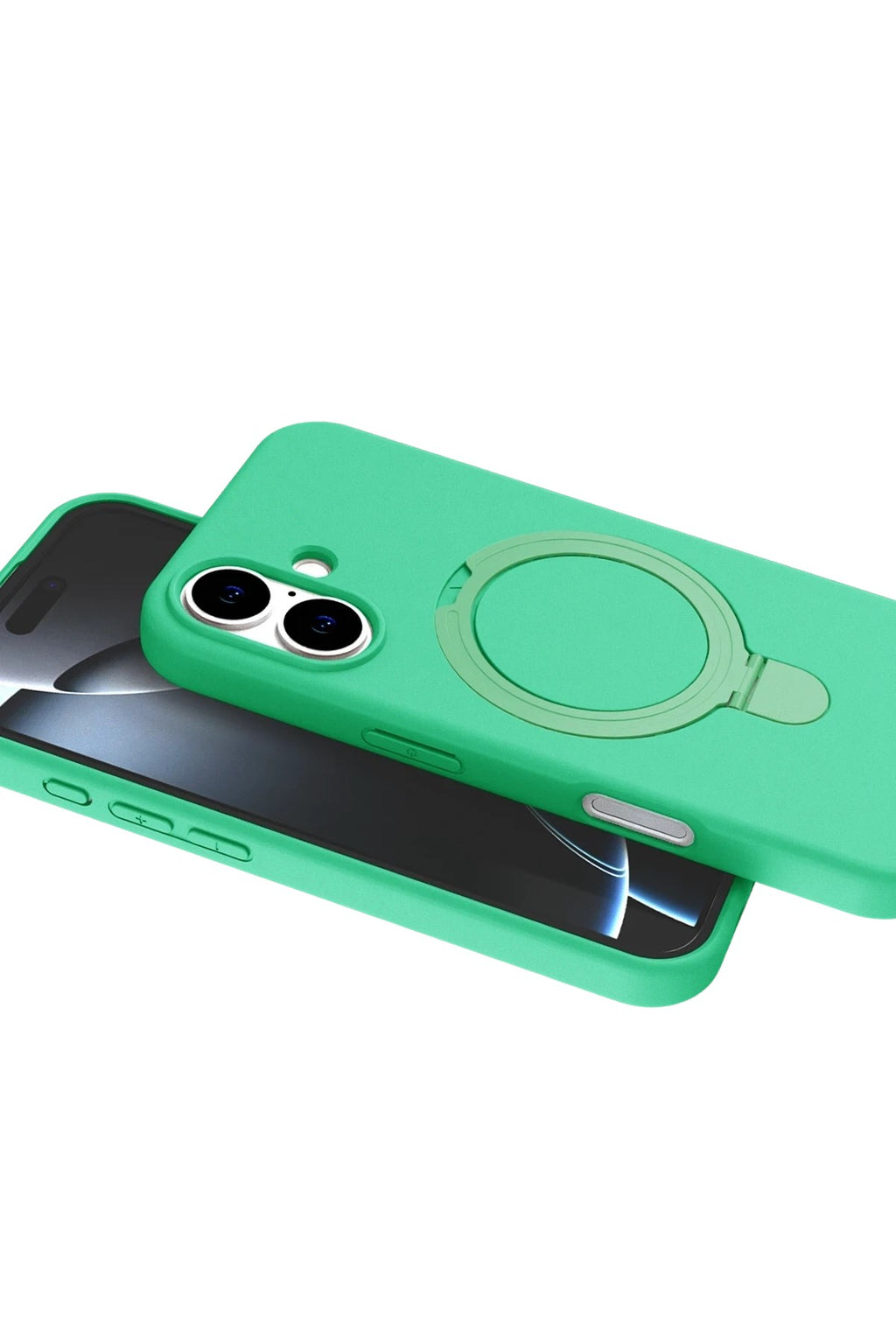 Mey İthalat® iPhone 17 Regal Magsafe Standlı Kapak - Yeşil