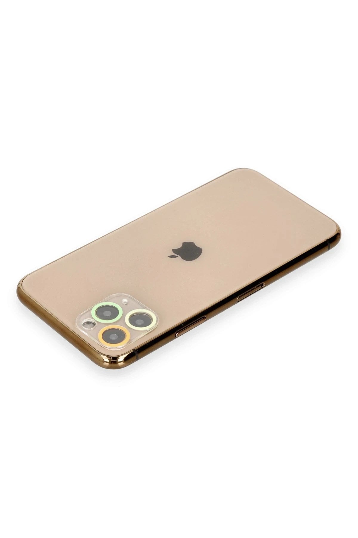 Mey İthalat® iPhone 11 Pro Renkli Kamera Lens Koruma Cam - Sarı-Turuncu