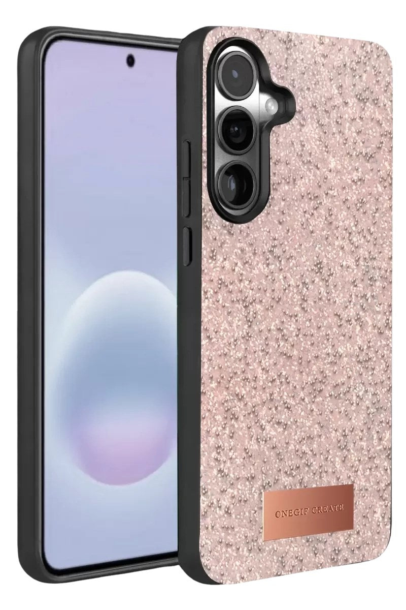 Mey İthalat® Samsung Galaxy A57 5G Bright Simli Kapak - Pembe