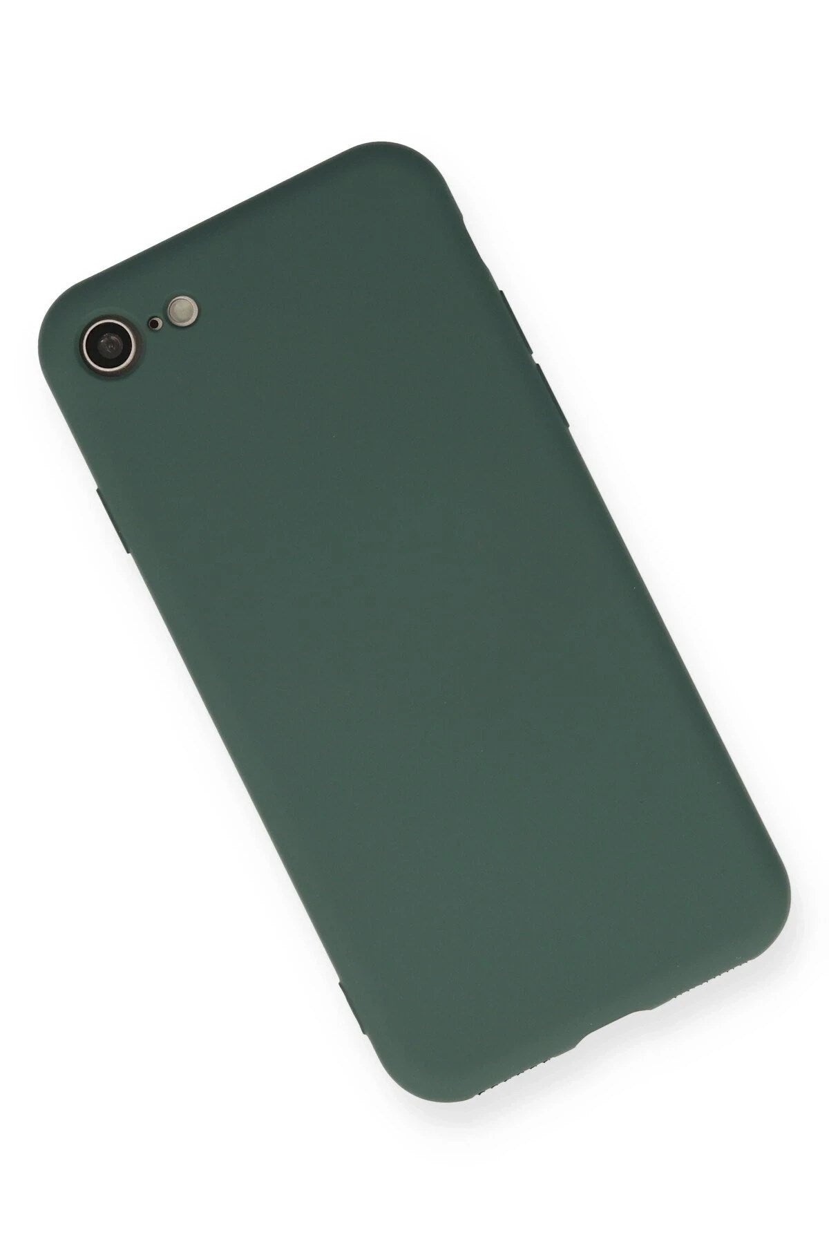 Mey İthalat® iPhone 7 Kılıf Nano içi Kadife Silikon - Koyu Yeşil