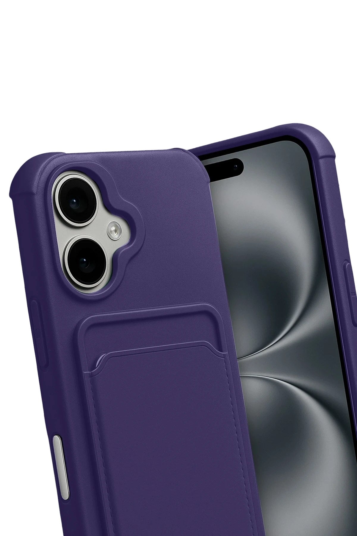 Mey İthalat® iPhone 17 Kelvin Kartvizitli Silikon - Derin Mor