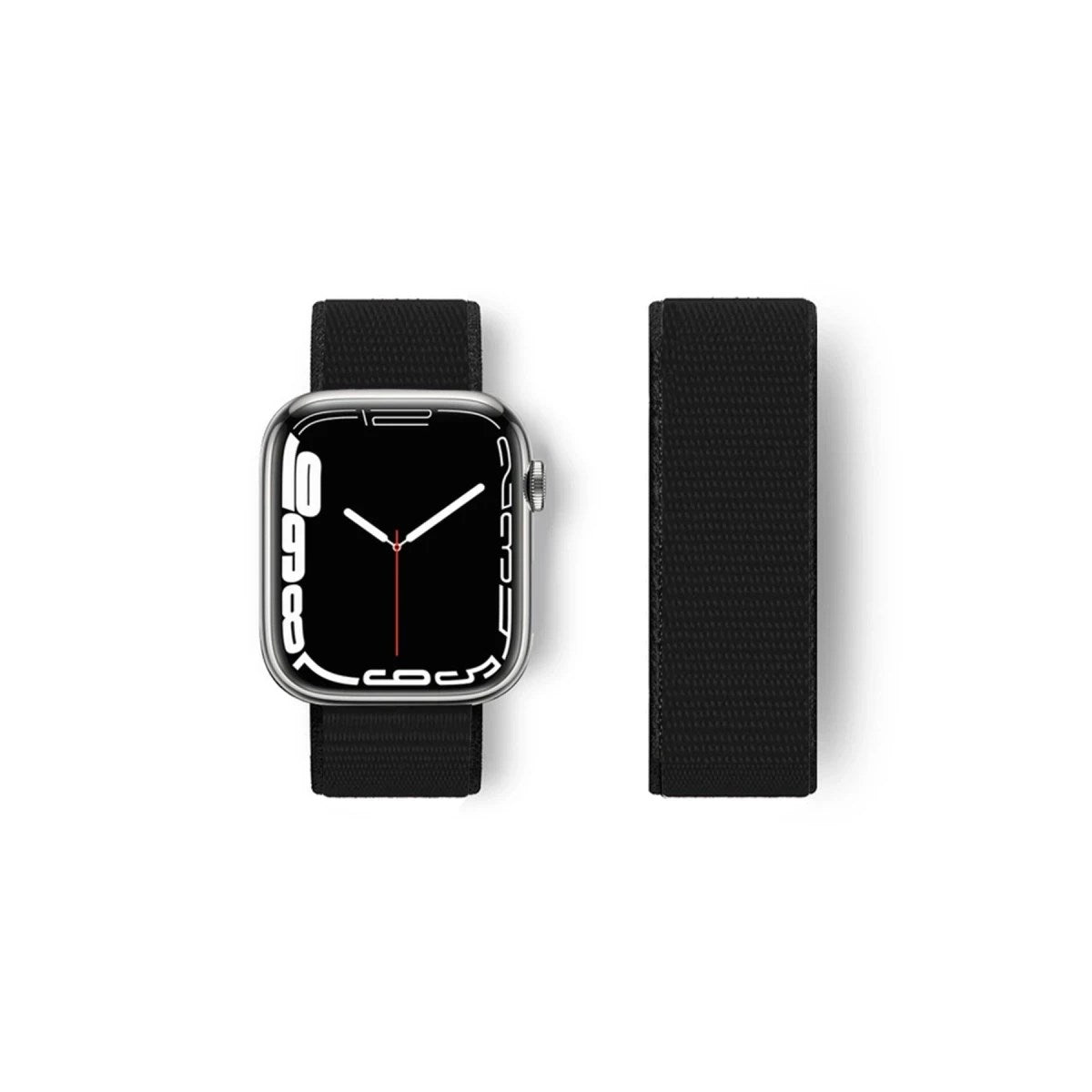 Mey İthalat® Watch 38mm Hasırlı Cırtcırtlı Kordon - Siyah