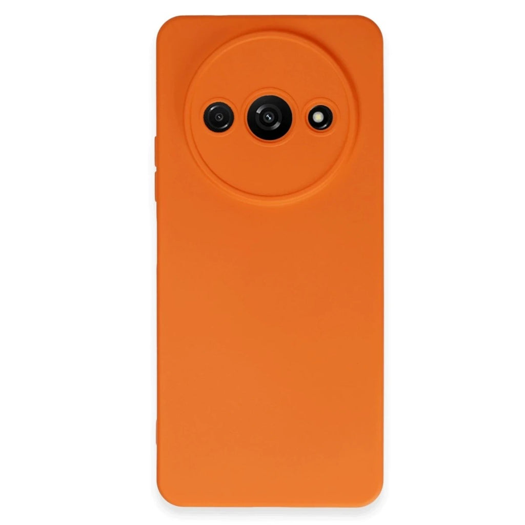 Mey İthalat® Redmi A3 4G Kılıf Nano içi Kadife Silikon - Turuncu