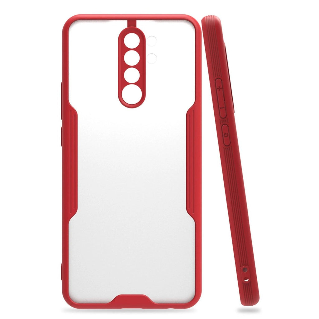 Mey İthalat® Redmi 9 Kılıf Platin Silikon - Kırmızı