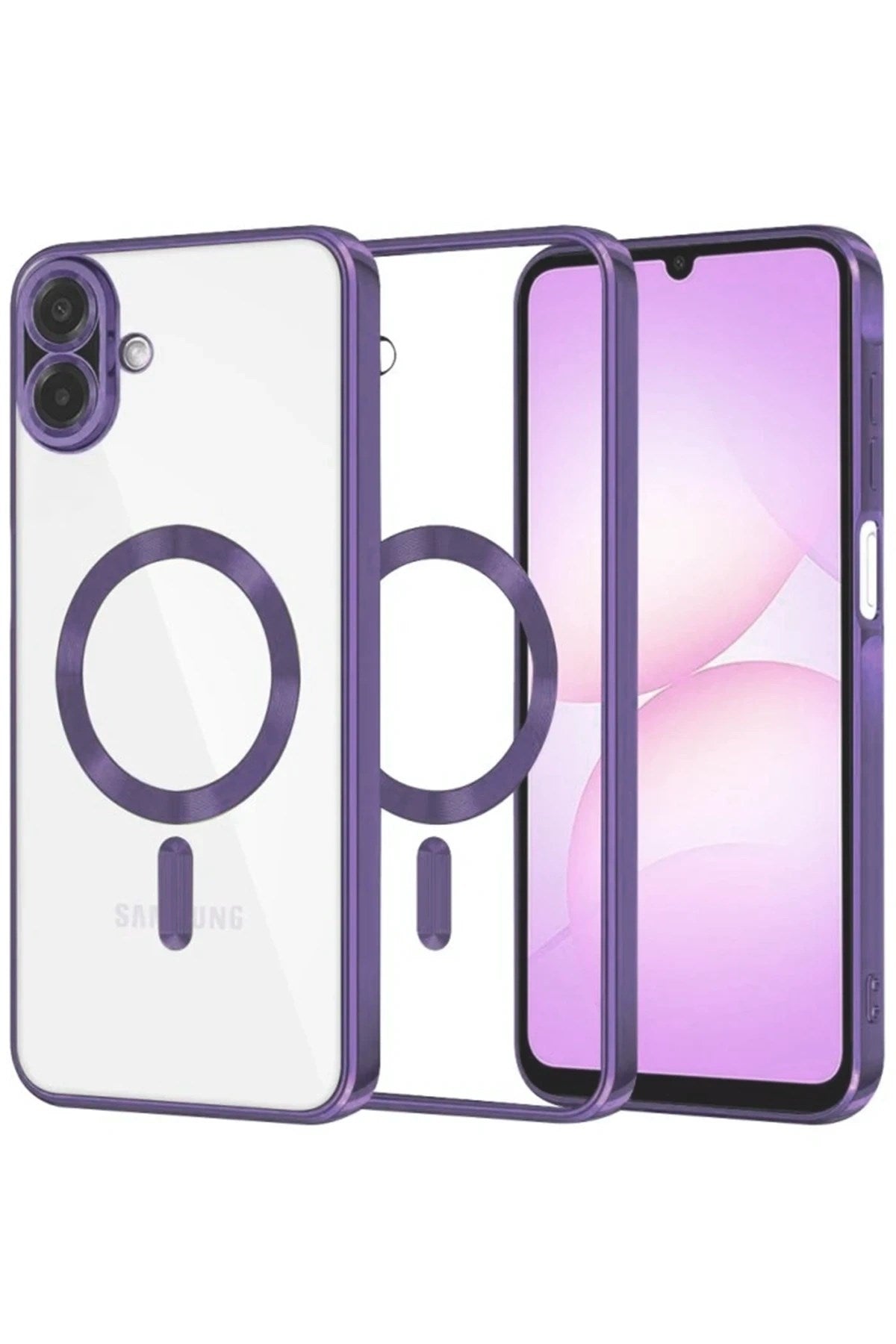 Mey İthalat® Samsung Galaxy A07 4G Kross Magneticsafe Kapak - Mor
