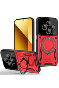 Mey İthalat® Redmi 14C Kılıf Joy Lens Standlı Kapak - Kırmızı