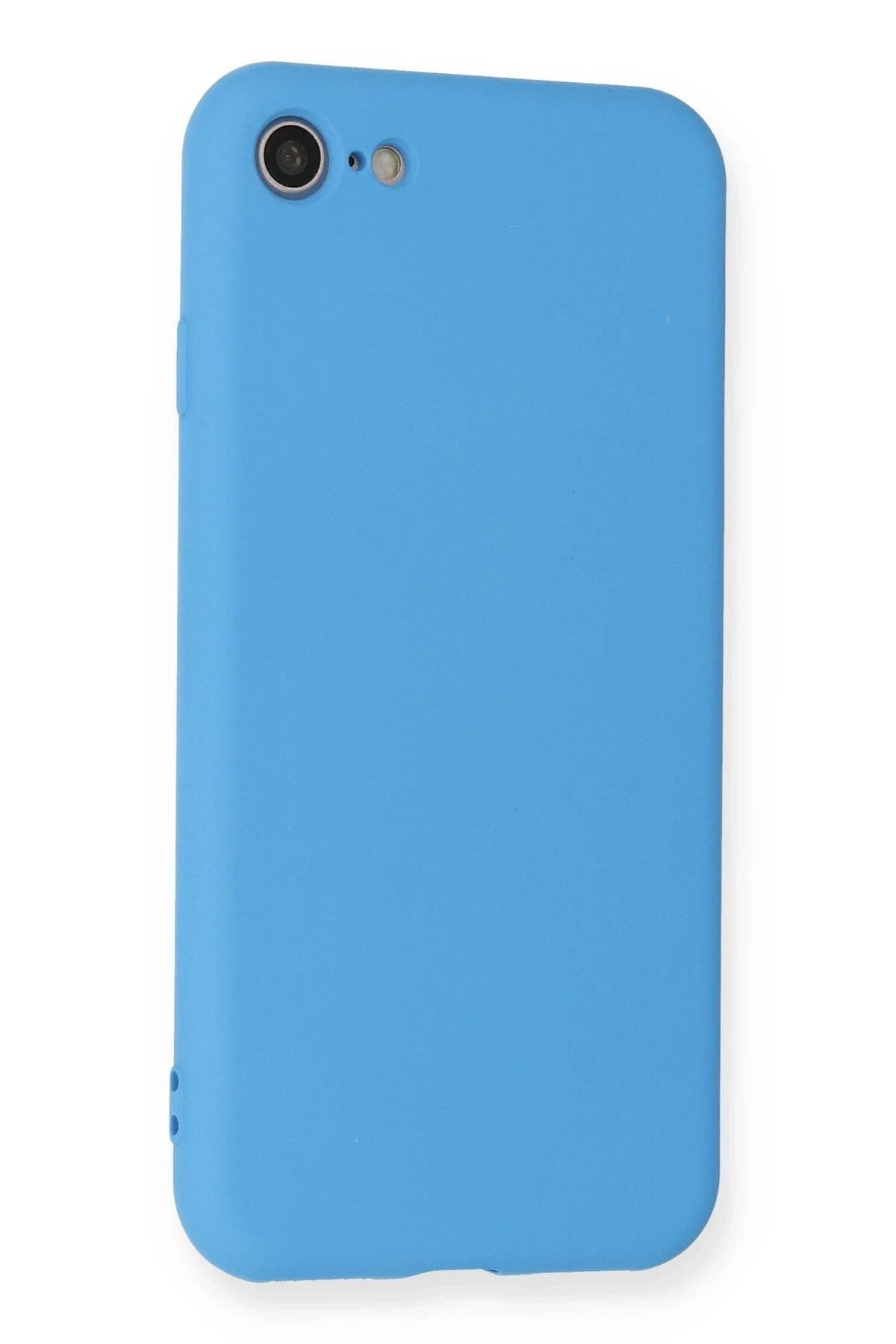 Mey İthalat® iPhone 7 Kılıf Nano içi Kadife Silikon - Mavi
