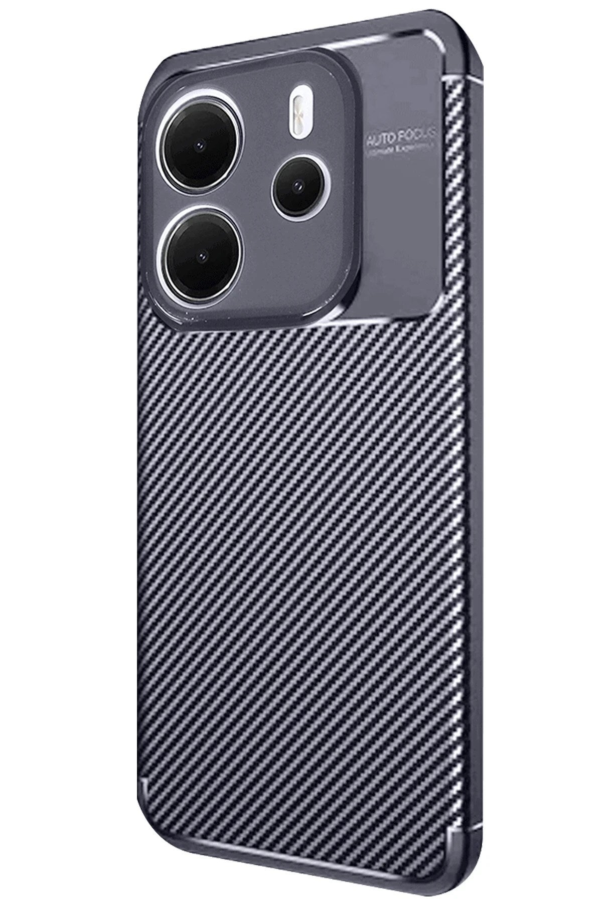 Mey İthalat® Redmi Note 14 4G Kılıf Auto Focus Karbon Kapak - Lacivert