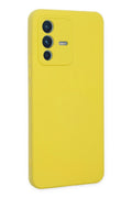 Mey İthalat® Vivo V23 5G Kılıf Nano içi Kadife Silikon - Sarı
