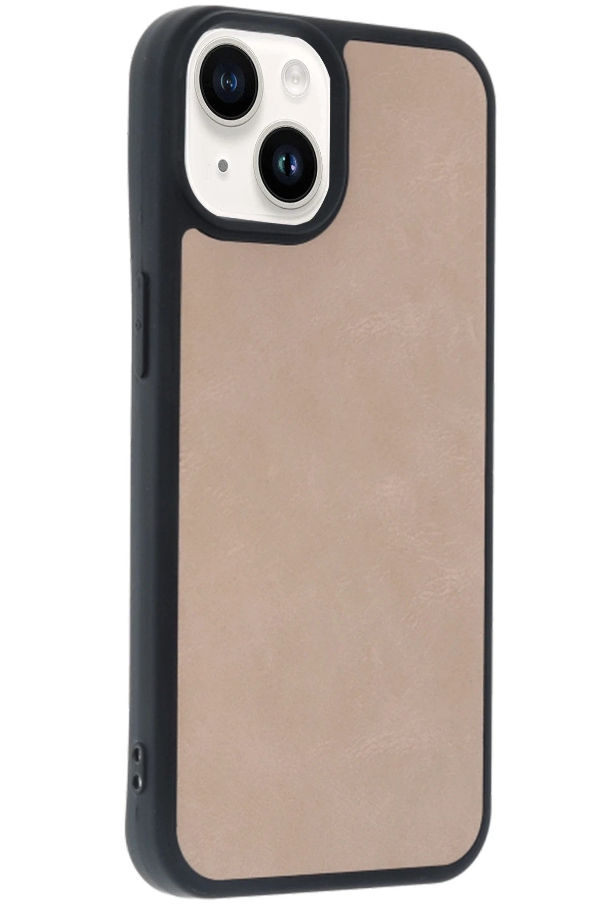 Mey İthalat® iPhone 14 Kılıf Aras Deri Kapak - Pudra