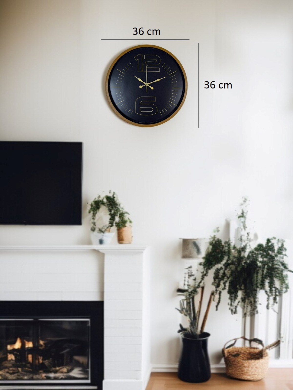 36 Cm Kahverengi Modern Duvar Saati