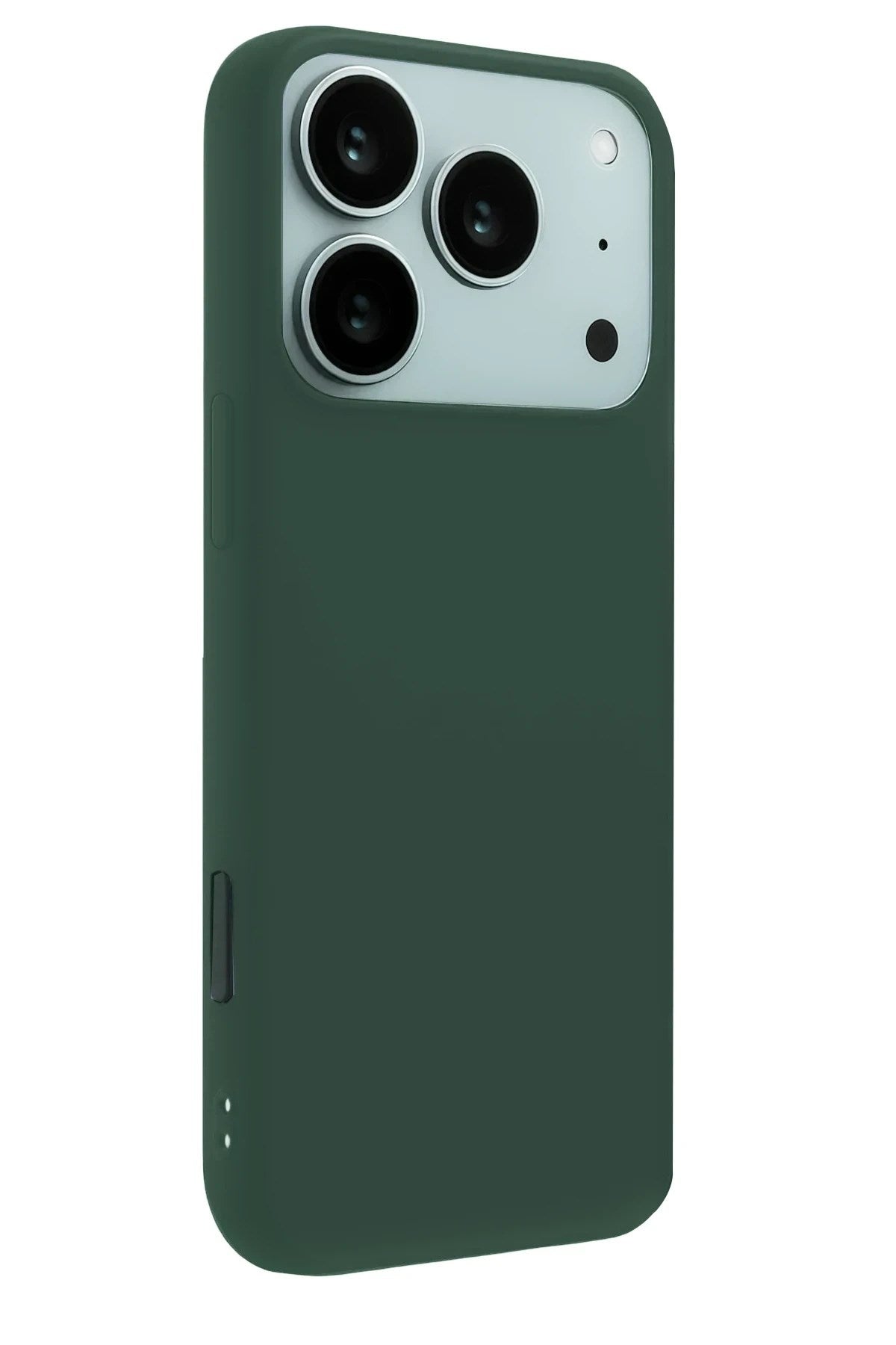 Mey İthalat® iPhone 17 Pro Nano içi Kadife Silikon - Koyu Yeşil