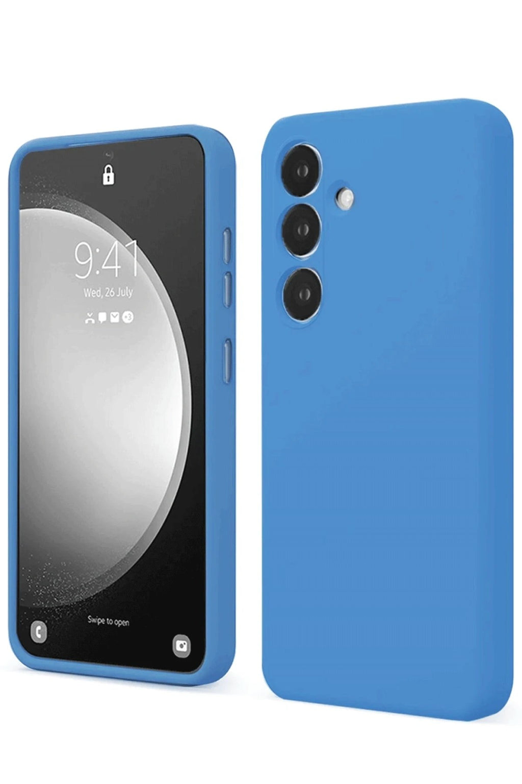 Mey İthalat® Samsung Galaxy S24 FE Kılıf First Silikon - Mavi