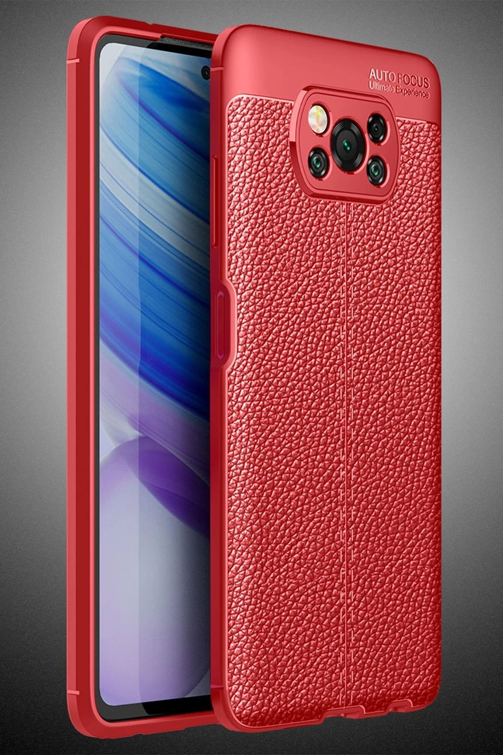 Mey İthalat® Pocophone X3 Kılıf Auto Focus Kapak - Kırmızı