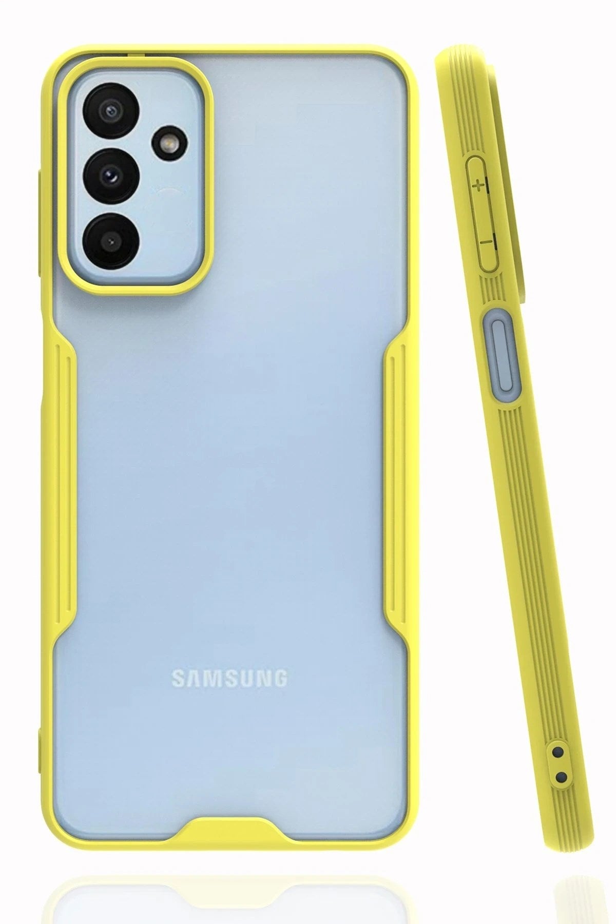 Mey İthalat® Samsung Galaxy A04S Kılıf Platin Silikon - Sarı
