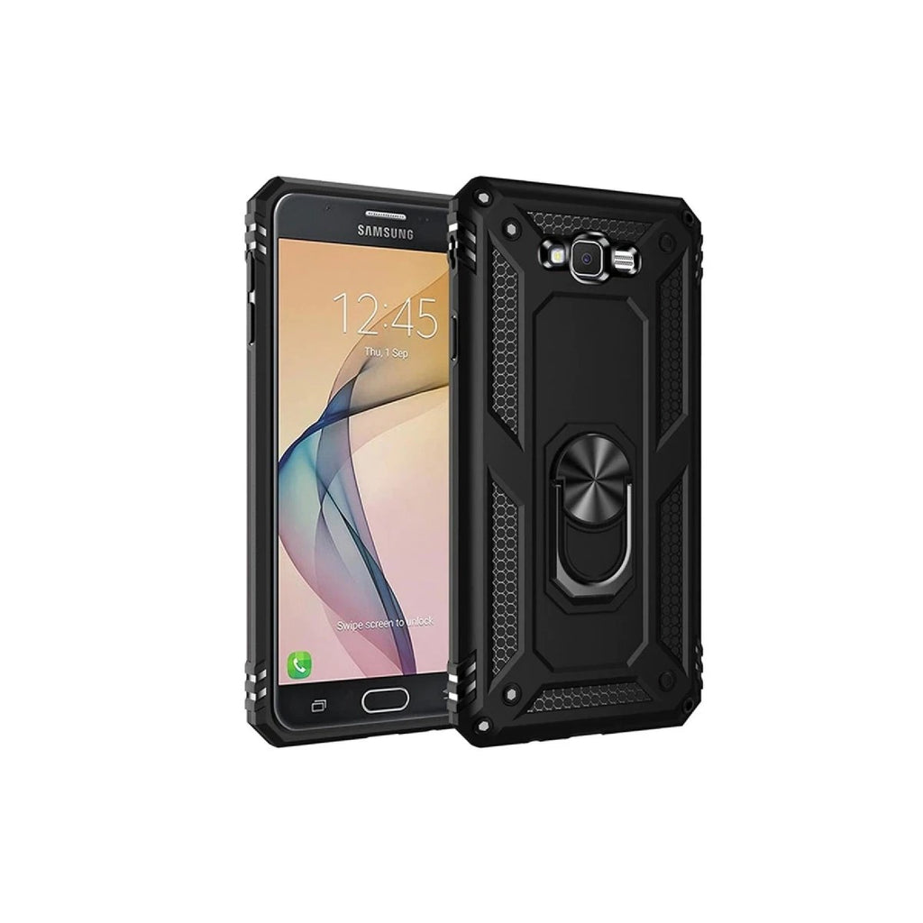 Mey İthalat® Samsung Galaxy J7 Kılıf Sofya Yüzüklü Silikon Kapak - Siyah