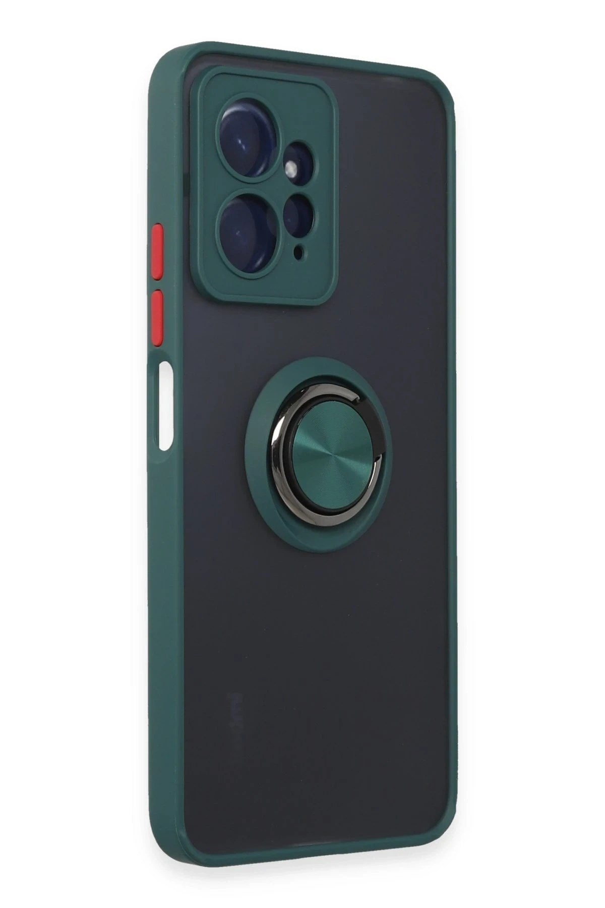 Mey İthalat® Redmi Note 12 4G Kılıf Montreal Yüzüklü Silikon Kapak - Yeşil