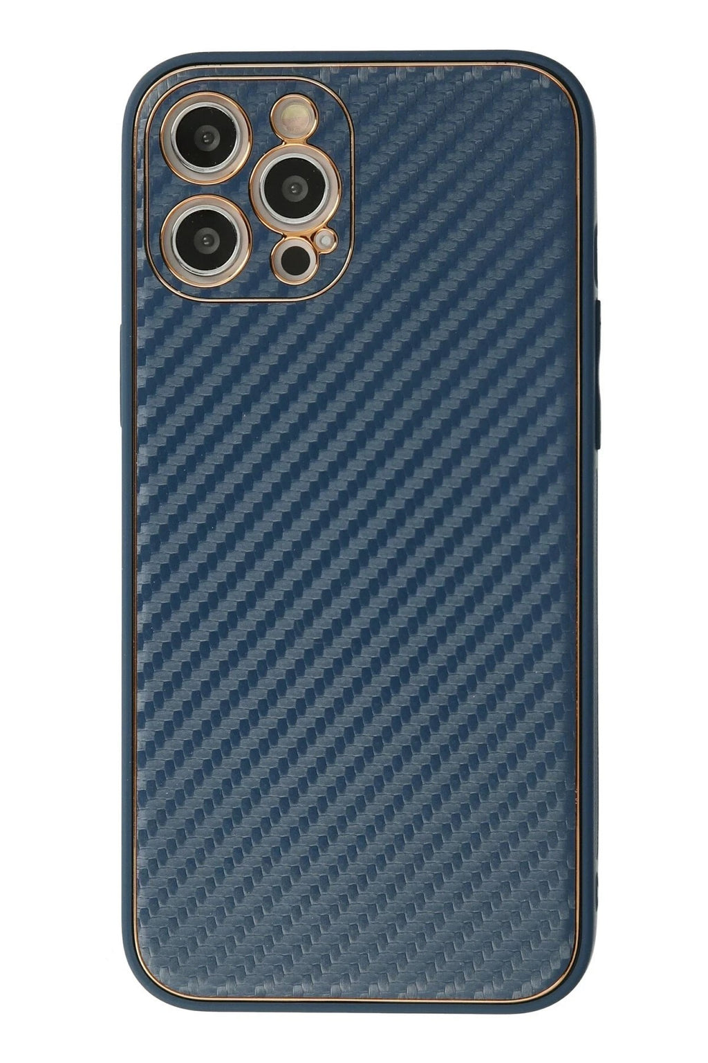 Mey İthalat® iPhone 12 Pro Max Kılıf Coco Karbon Silikon - Mavi