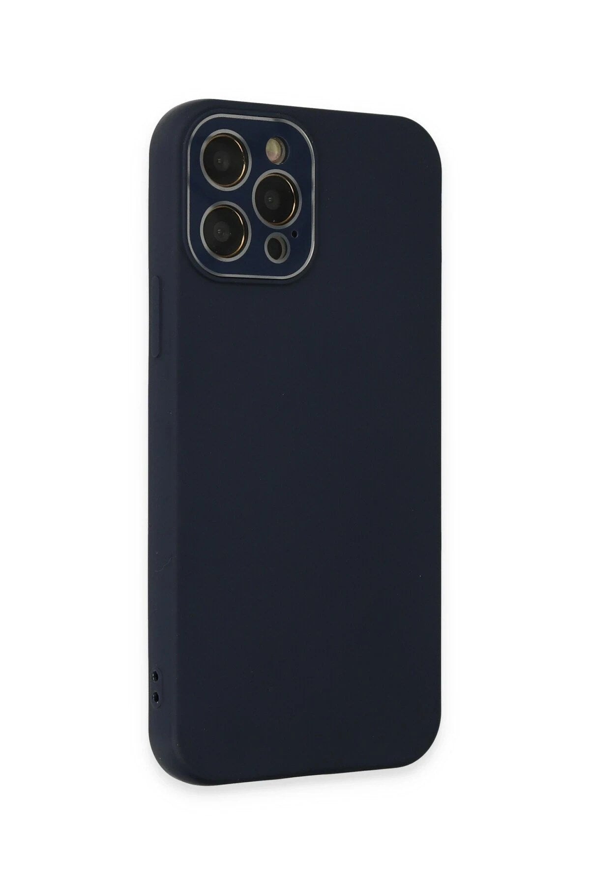 Mey İthalat® iPhone 12 Pro Kılıf Lansman Glass Kapak - Lacivert