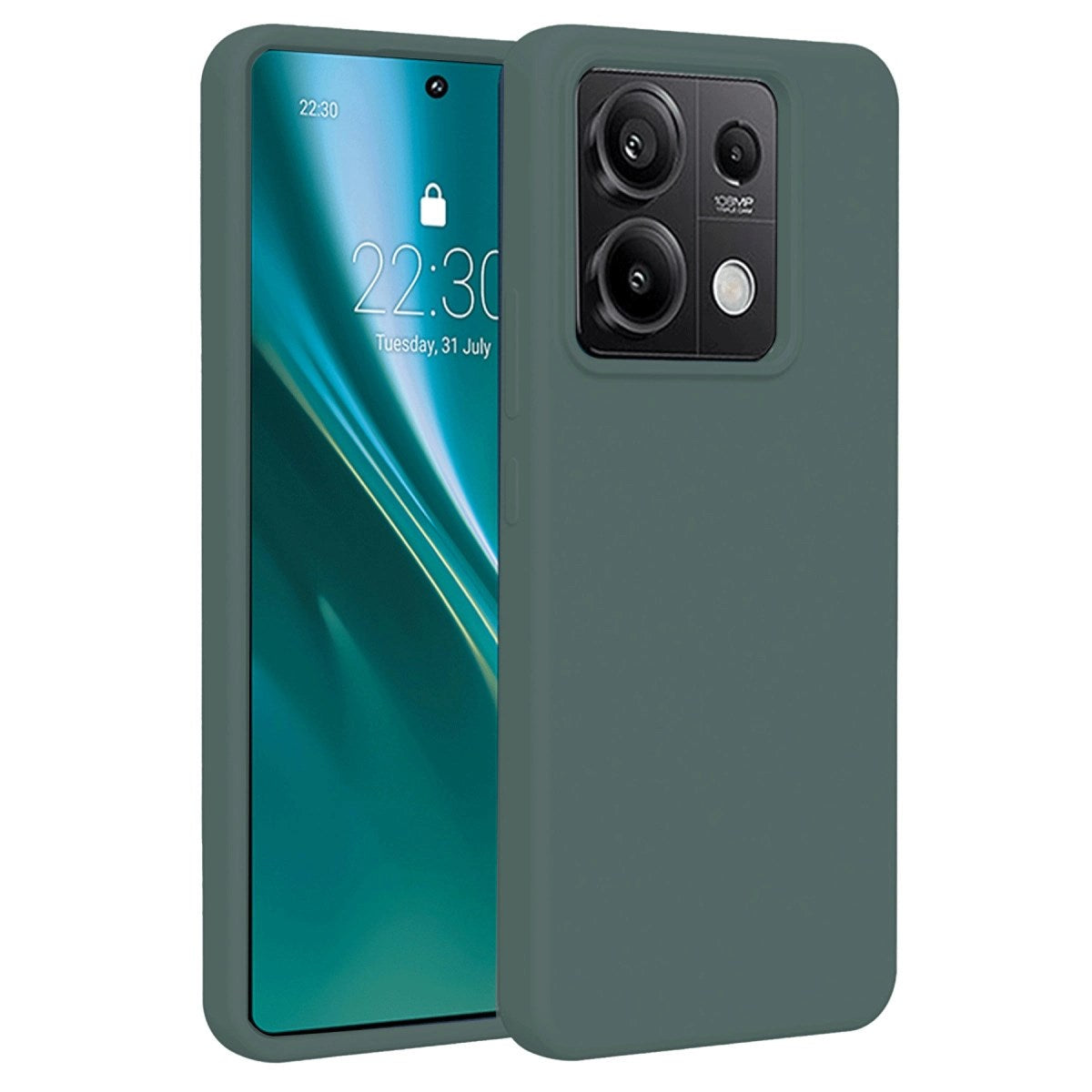 Mey İthalat® Redmi Note 13 Pro 4G Kılıf First Silikon - Koyu Yeşil