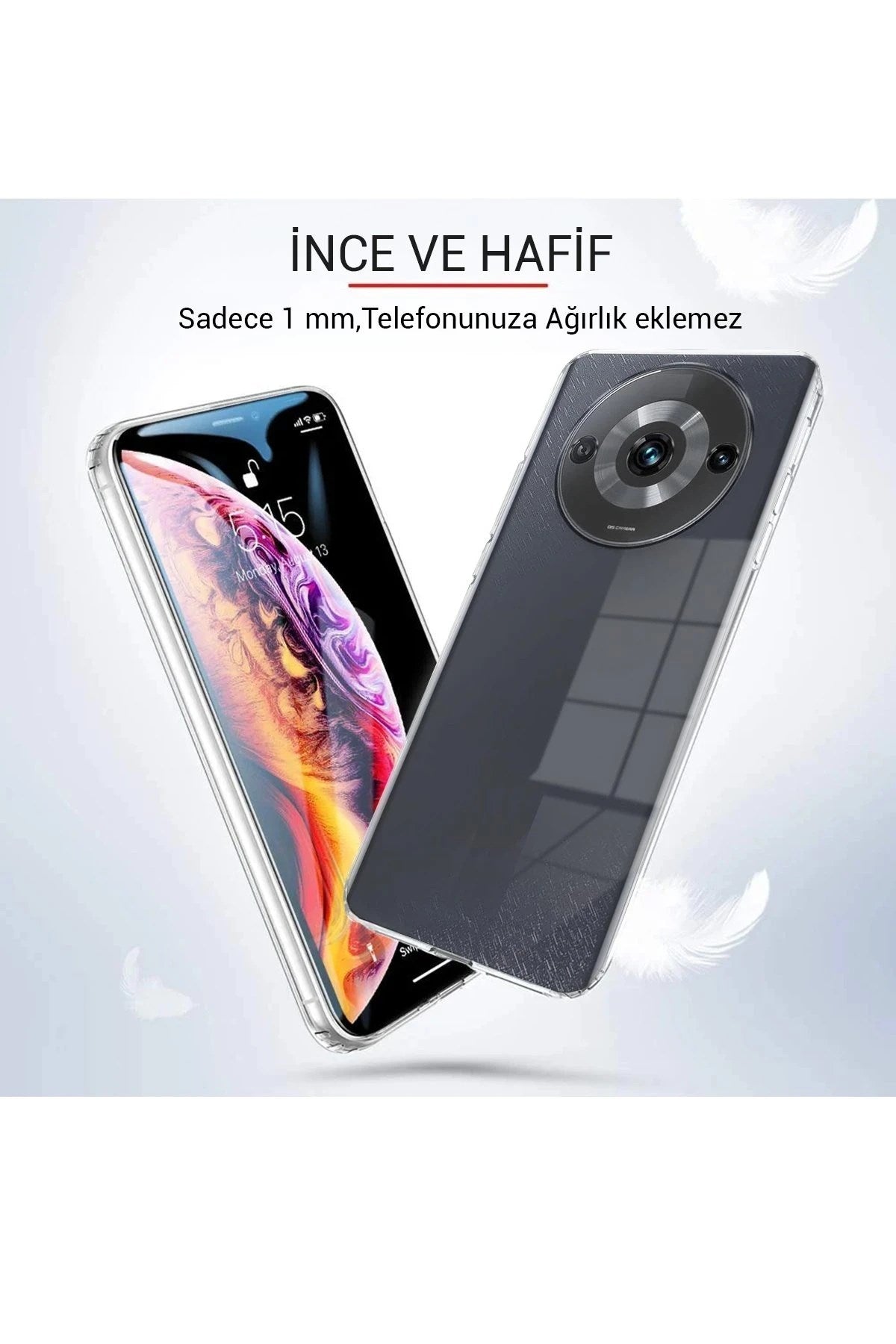 Mey İthalat® Redmi A3 4G Kılıf Lüx Şeffaf Silikon
