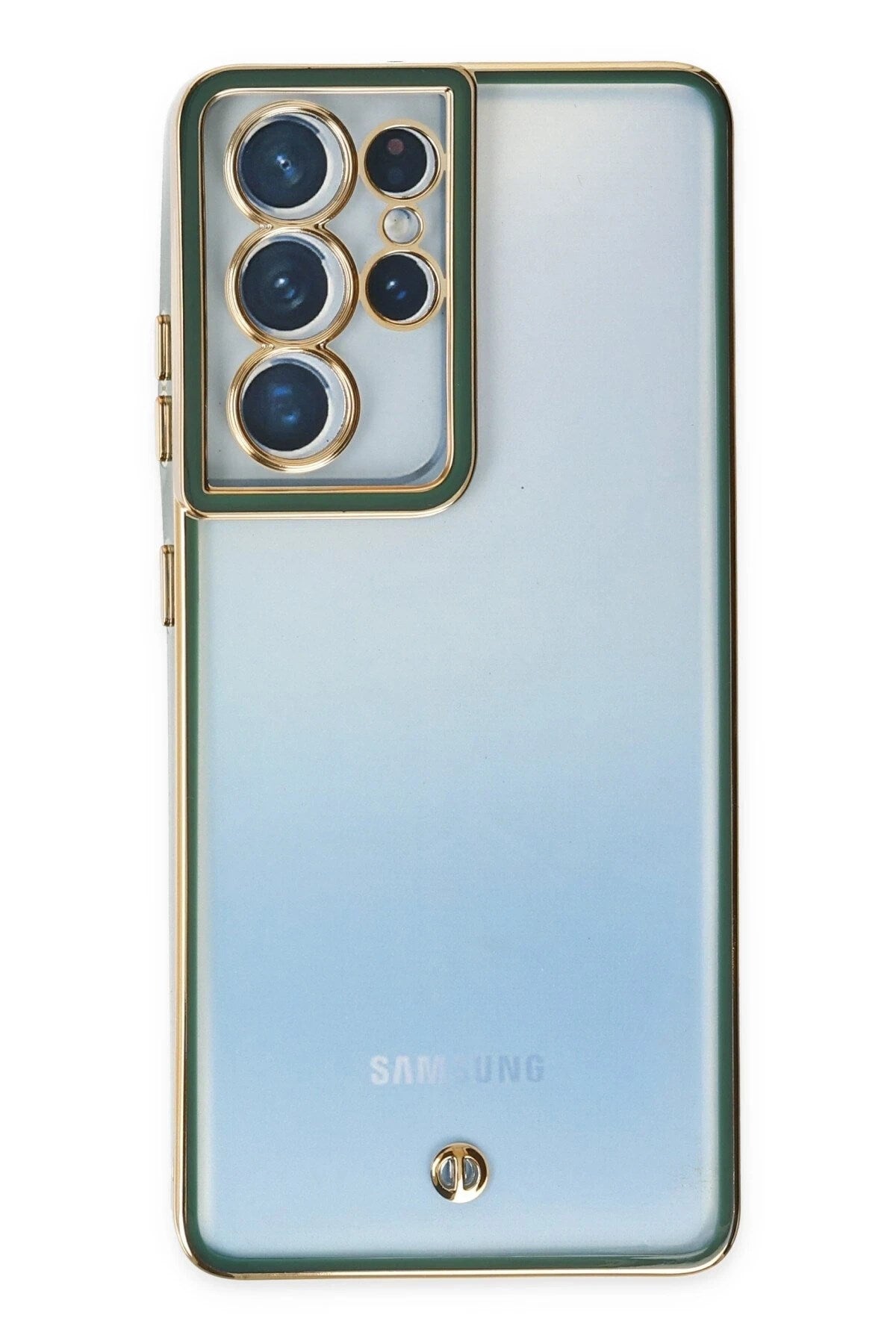 Mey İthalat® Samsung Galaxy S21 Ultra Kılıf Liva Lens Silikon - Yeşil