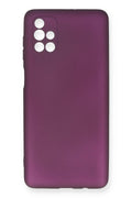 Mey İthalat® Samsung Galaxy M51 Kılıf First Silikon - Mürdüm