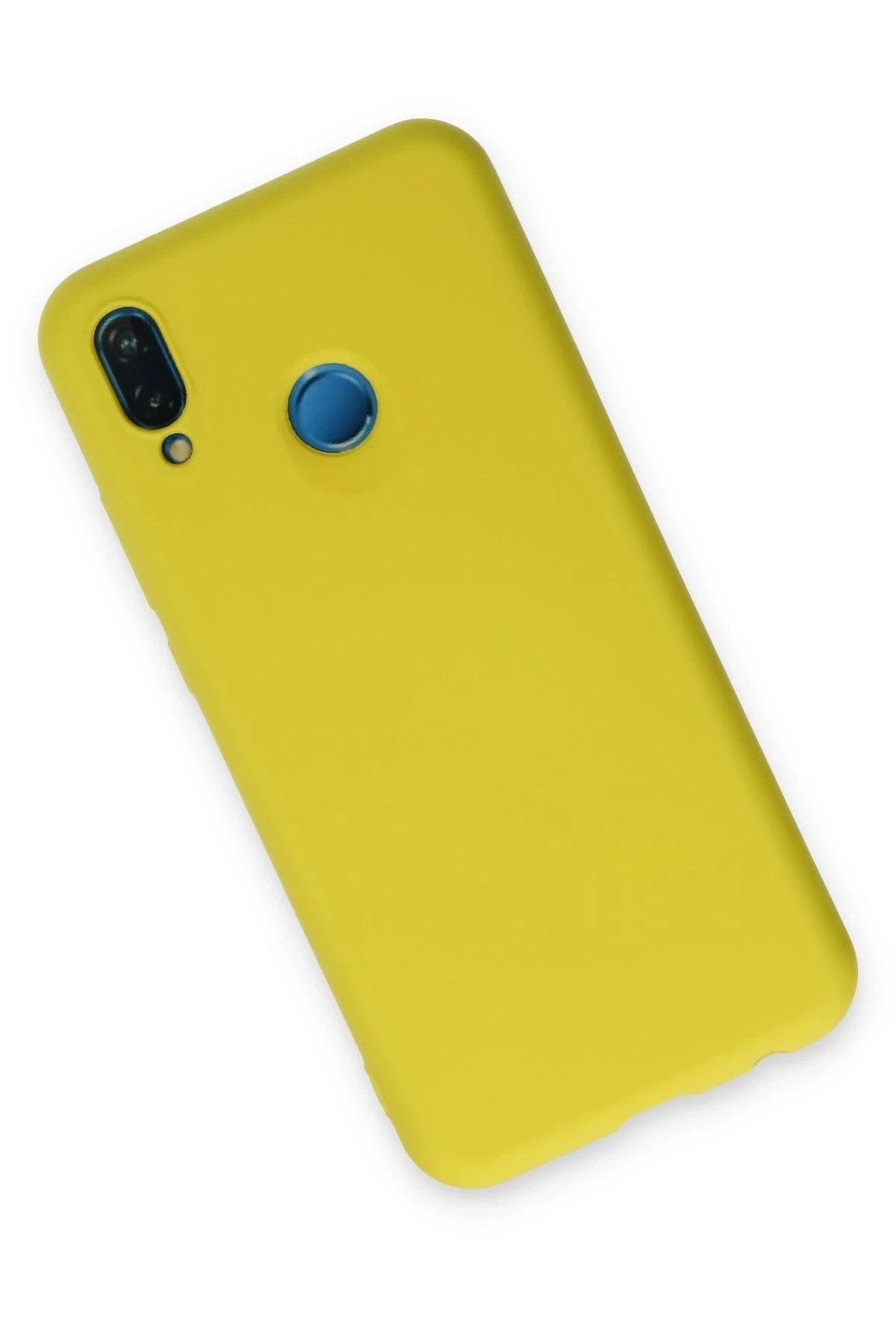 Mey İthalat® Huawei P20 Lite Kılıf Nano içi Kadife Silikon - Sarı