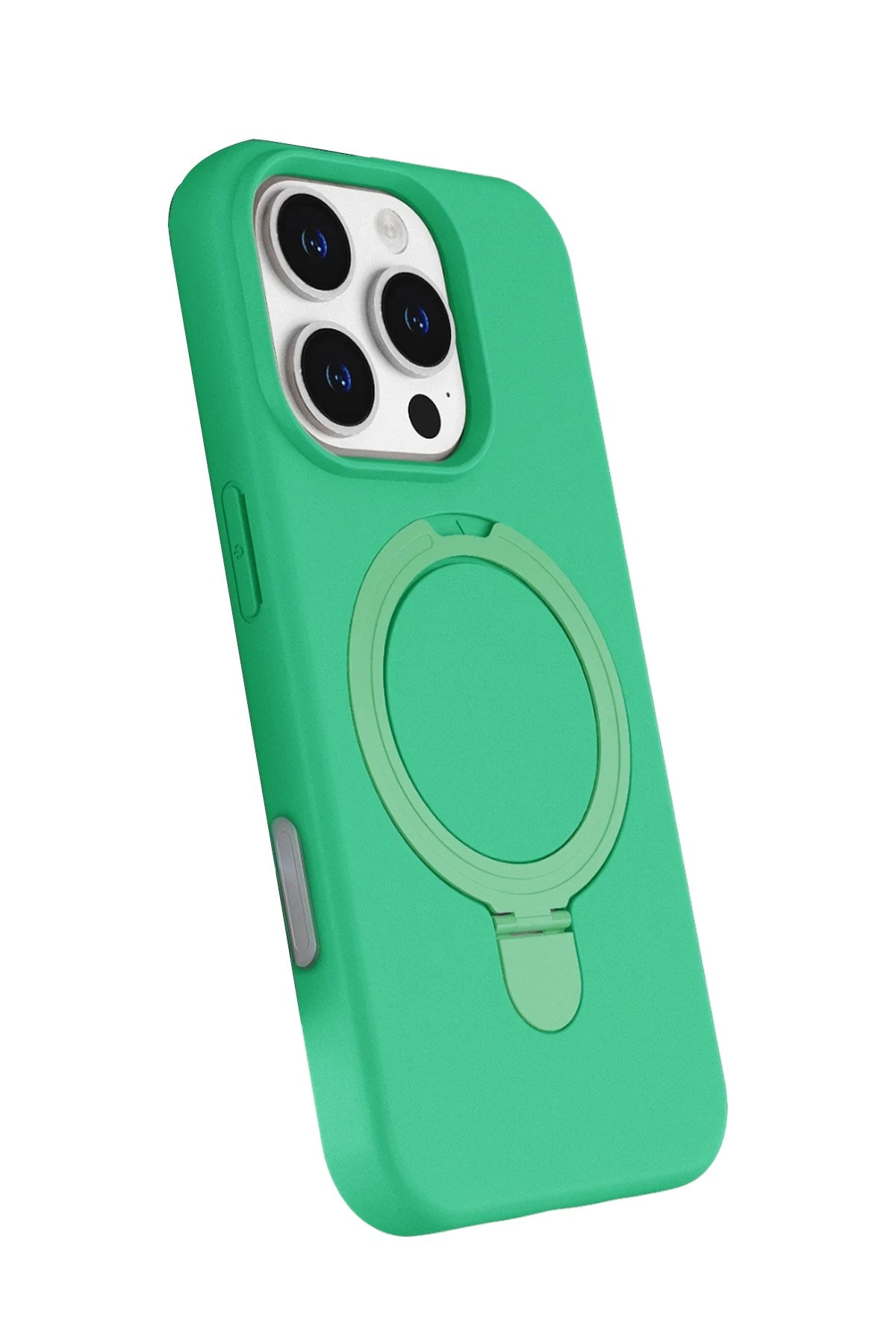 Mey İthalat® iPhone 16 Pro Regal Magsafe Standlı Kapak - Yeşil