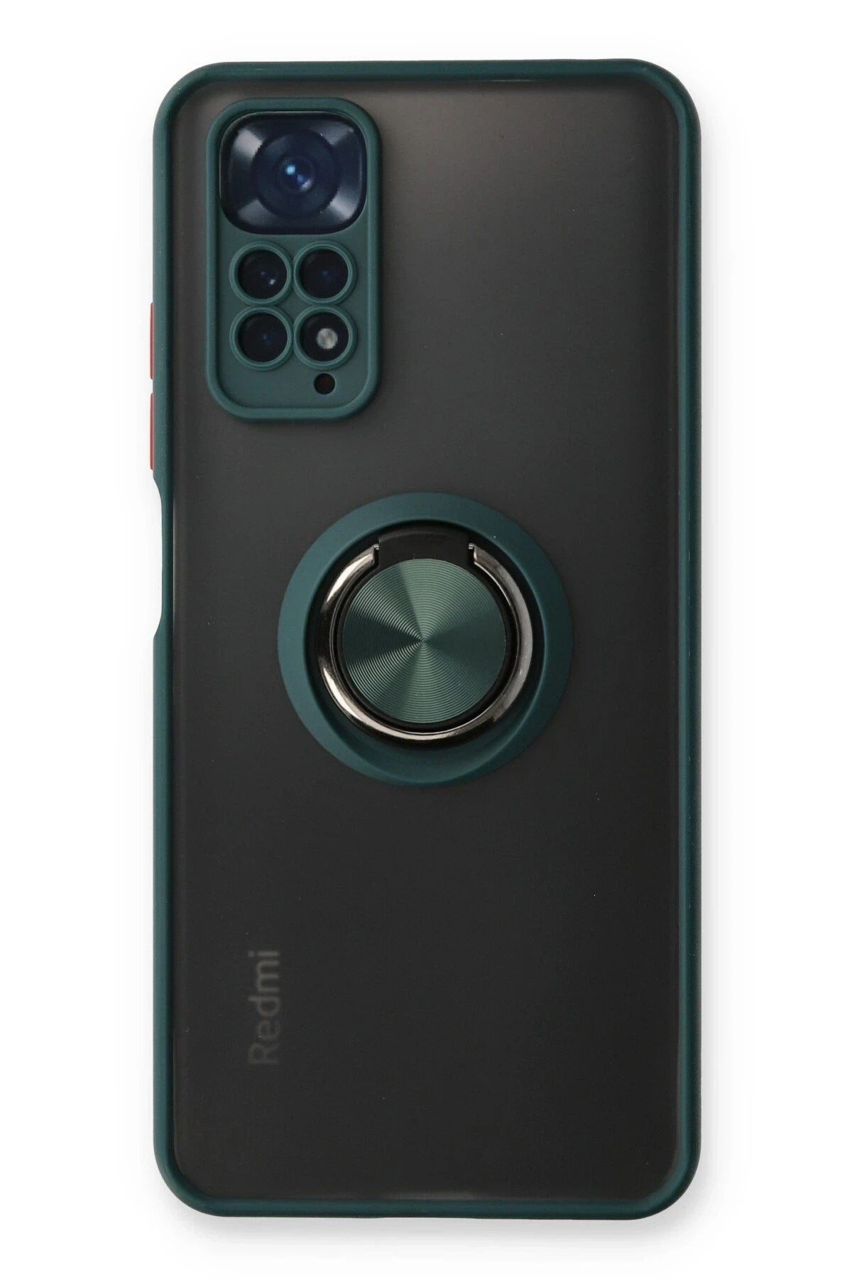 Mey İthalat® Redmi Note 11 Kılıf Montreal Yüzüklü Silikon Kapak - Yeşil