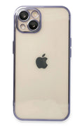 Mey İthalat® iPhone 14 Kılıf Lensli Silikon - Mor