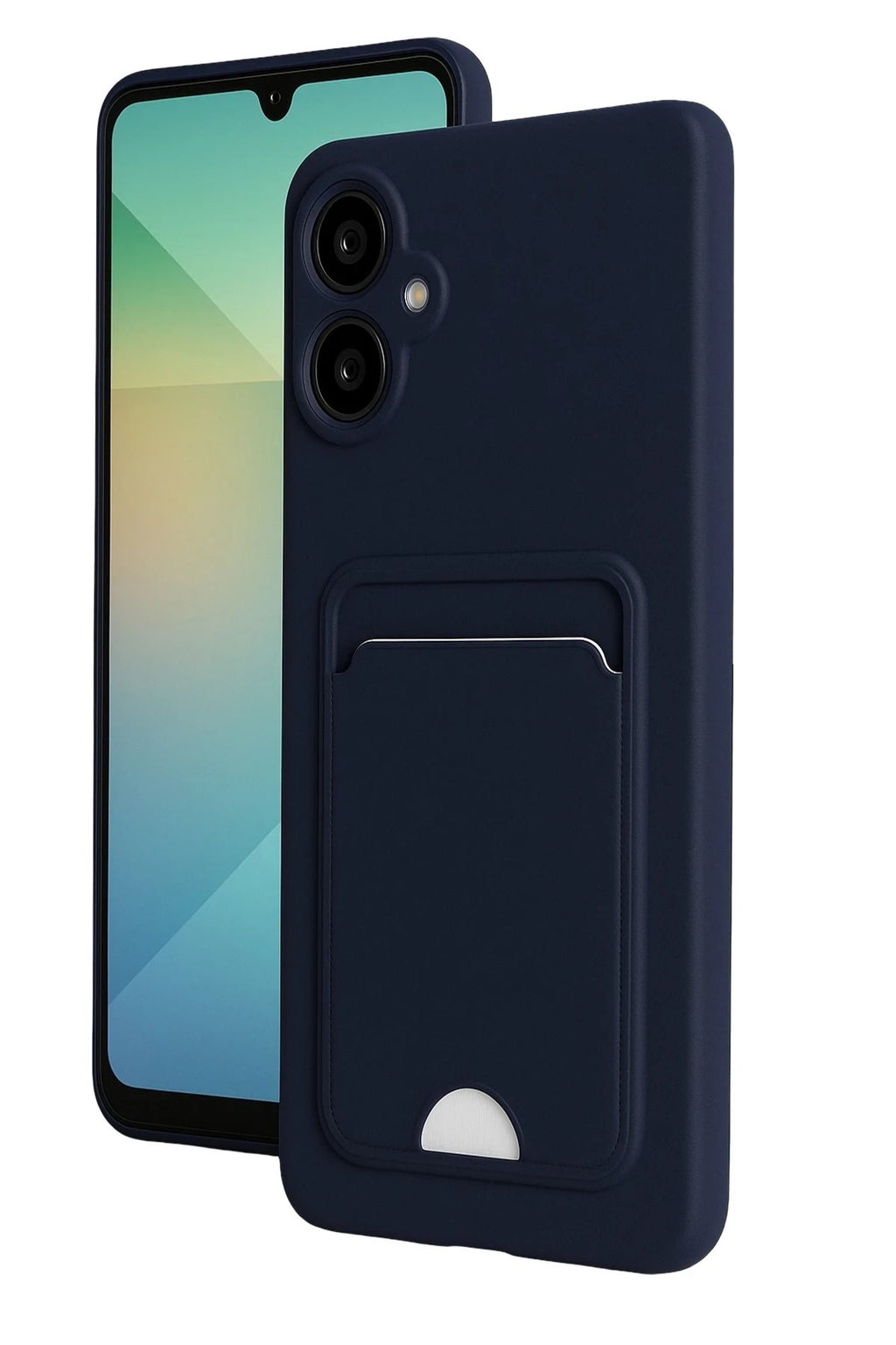 Mey İthalat® Samsung Galaxy A06 Kılıf Kelvin Kartvizitli Silikon - Lacivert