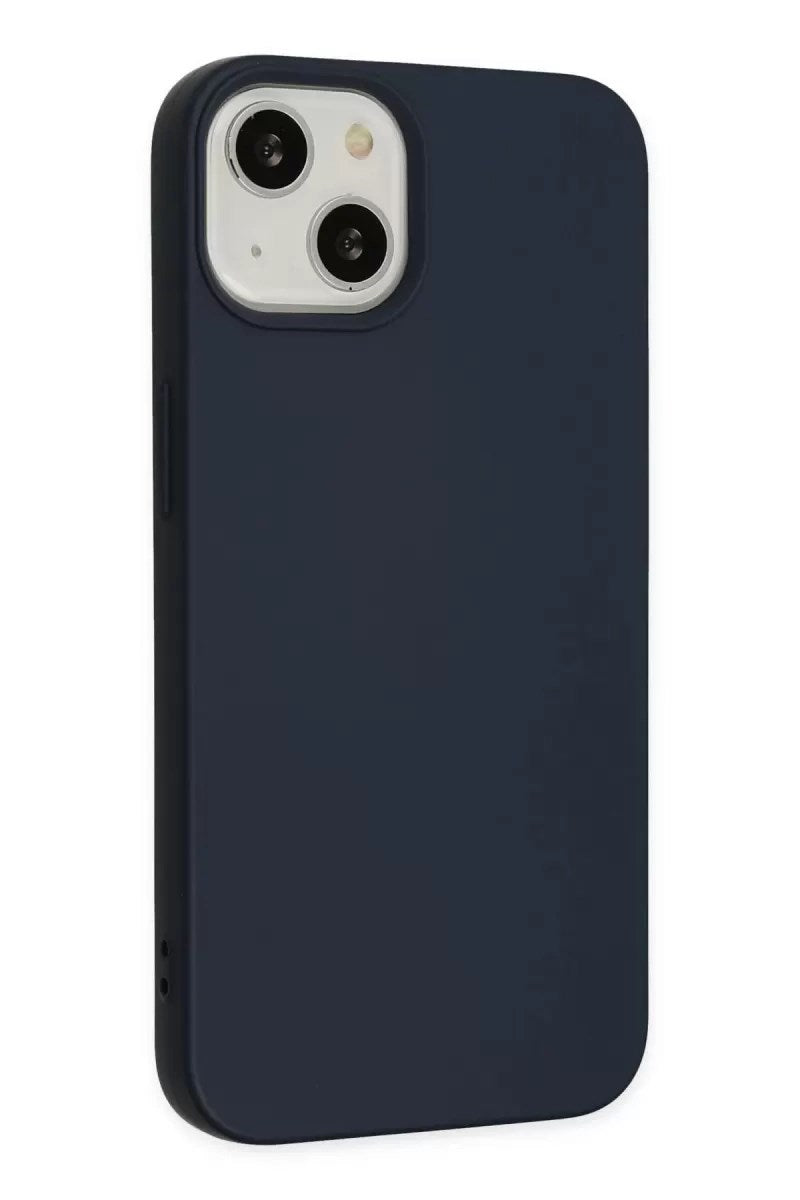 Mey İthalat® iPhone 15 Kılıf Nano içi Kadife Silikon - Lacivert