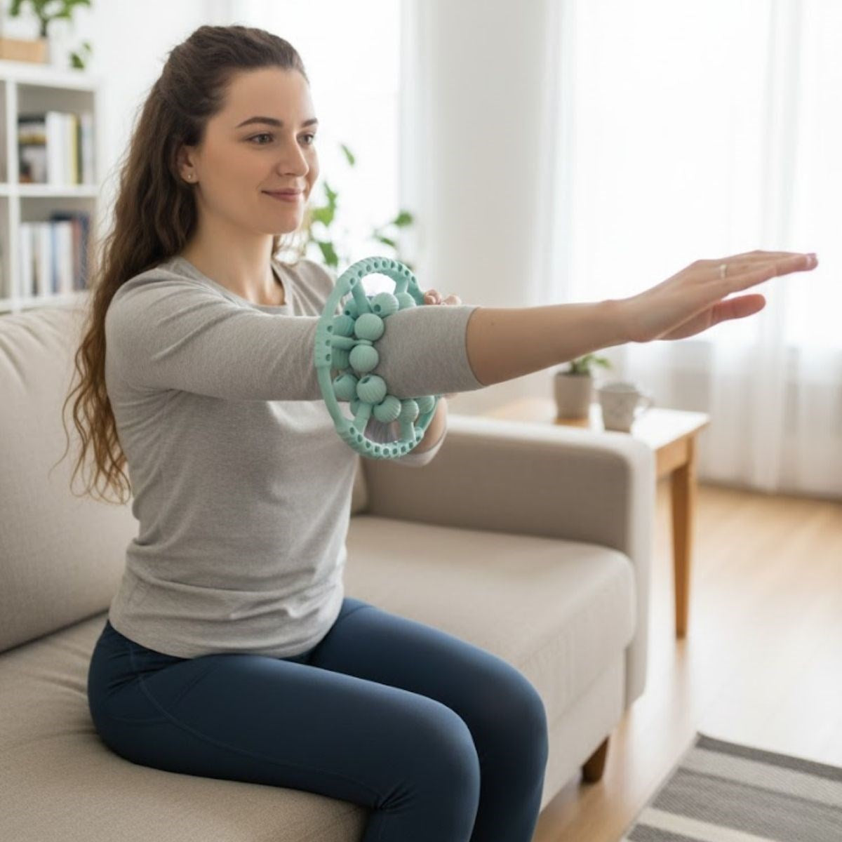 20 Tekerlekli Ayarlanabilir Bacak ve Kol Masaj Aleti – 360° Tam Daire Derin Doku Kas ve Lenfatik Masaj Silindiri