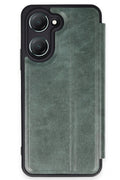 Mey İthalat® Vivo Y18 Kılıf Flip Cover - Koyu Yeşil