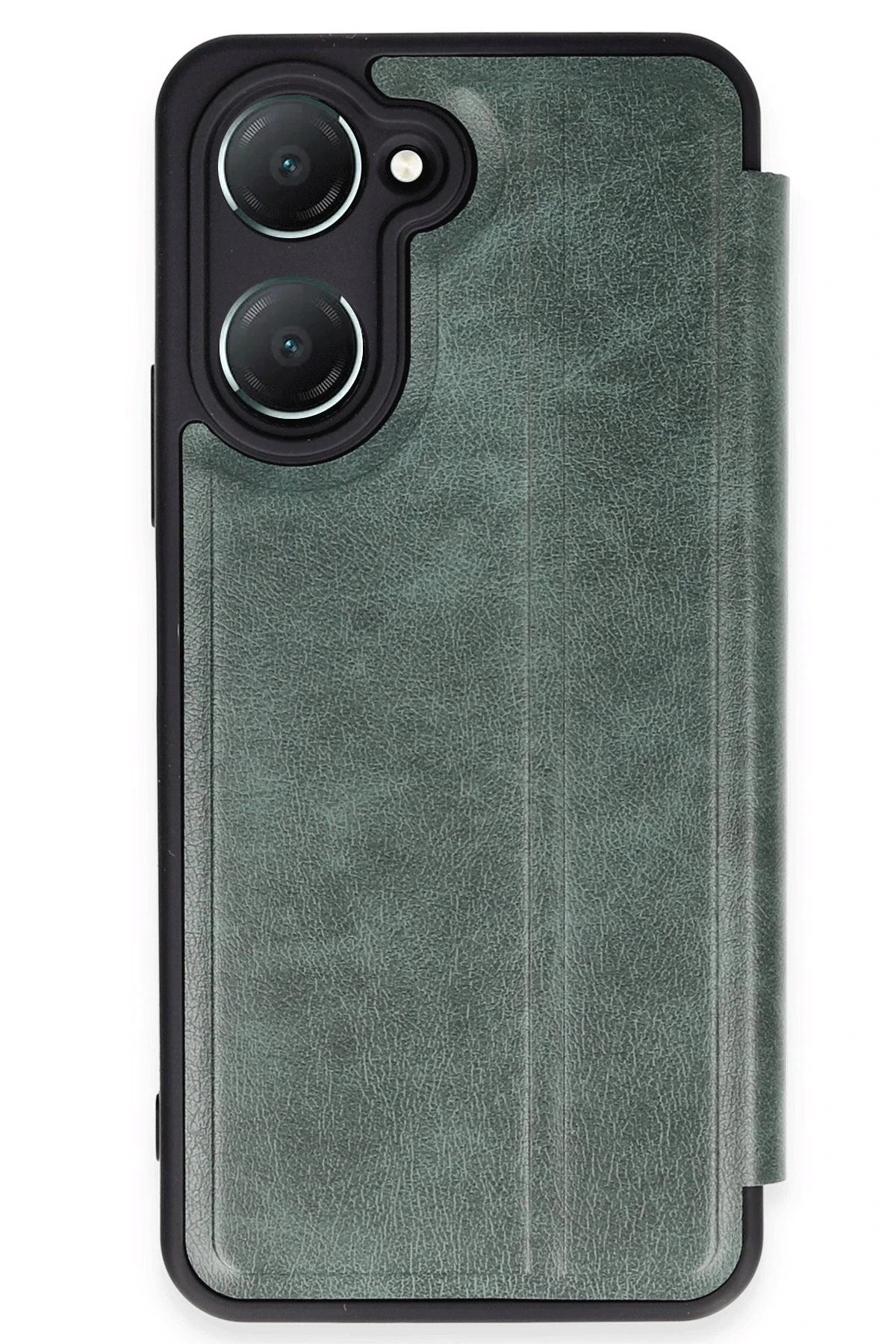 Mey İthalat® Vivo Y18 Kılıf Flip Cover - Koyu Yeşil