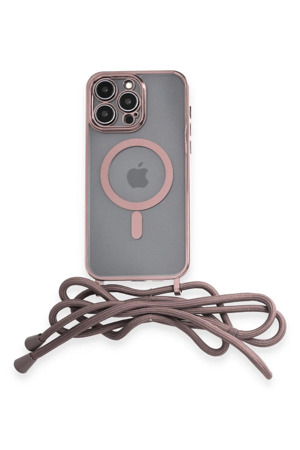 Mey İthalat® iPhone 13 Pro Kılıf Divo Lazer Askılı Magsafe Kapak - Pembe