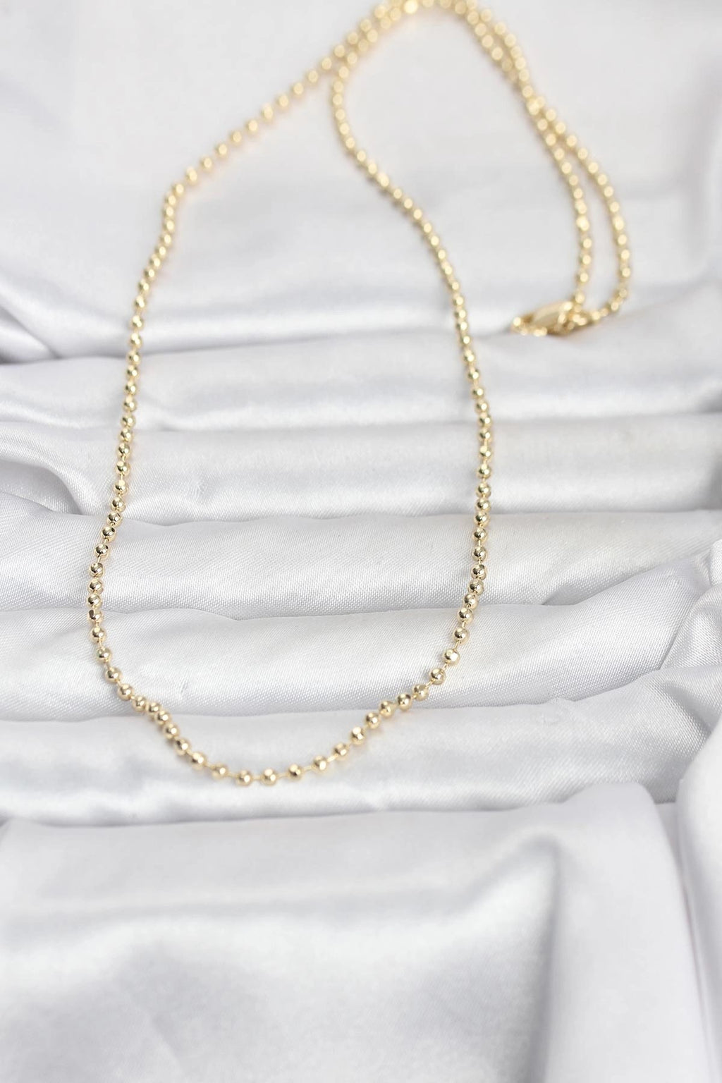 Mey İthalat® CM 14K Gold Renk Top Zincirli Model 60 cm Kadın Kolye